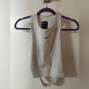 Nike Cropped Workout Tank Top, White